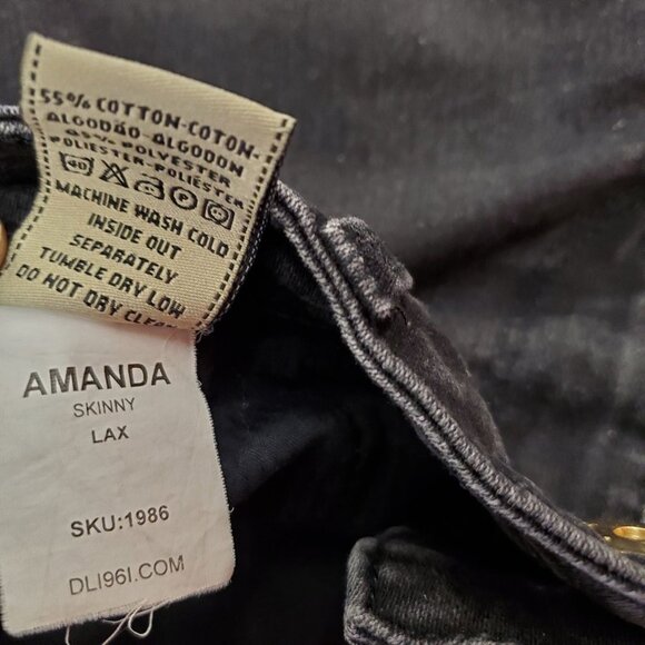 DL1961 Black Dark Rinse Amanda  "The Travel Pants" - Picture 10 of 13